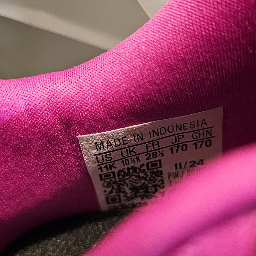 NWOB Adidas Runfalcon 3.0 K Kids Running Shoes Fuchsia Pink Blue - Size 11K - Picture 8 of 8
